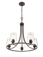 Millennium 9725-RBZ - Ashford 5-Light Chandelier Ceiling Light Rubbed Bronze