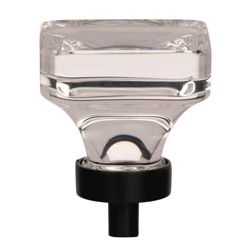 Glacio 1-3/8 in (35 mm) Length Clear/Black Bronze Cabinet Knob