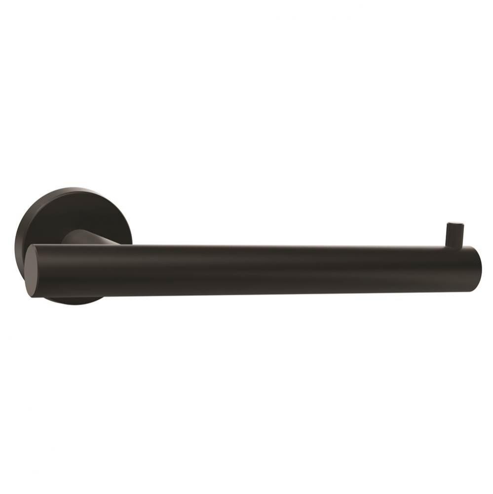 Arrondi Single Post Tissue Roll Holder in Matte Black