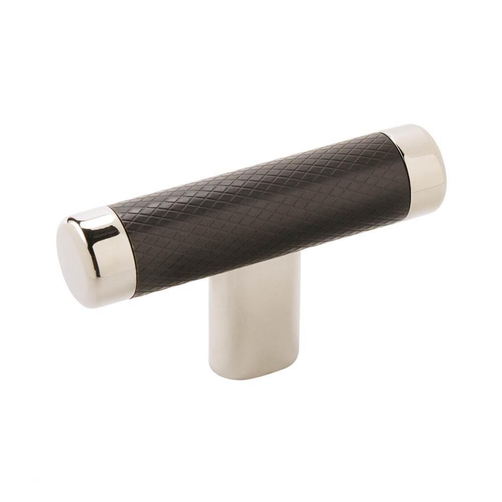 Esquire 2-5/8 in (67 mm) Length Polished Nickel/Black Bronze Cabinet Knob