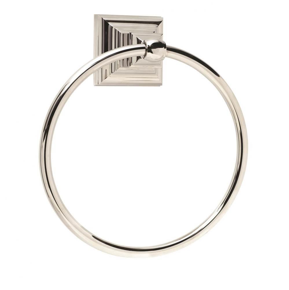 Markham 6-7/8 in (175 mm) Length Towel Ring in Polished Nickel