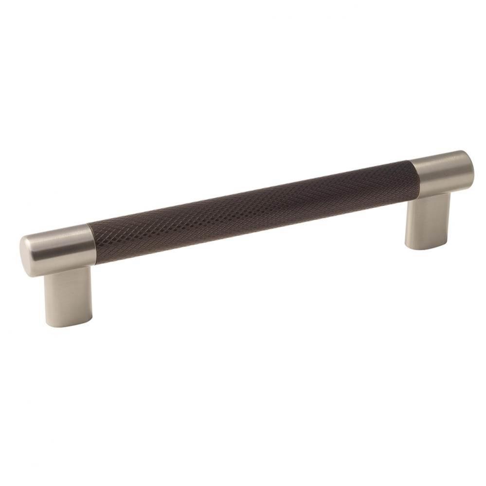 Esquire 6-5/16 in (160 mm) Center-to-Center Satin Nickel/Oil-Rubbed Bronze Cabinet Pull