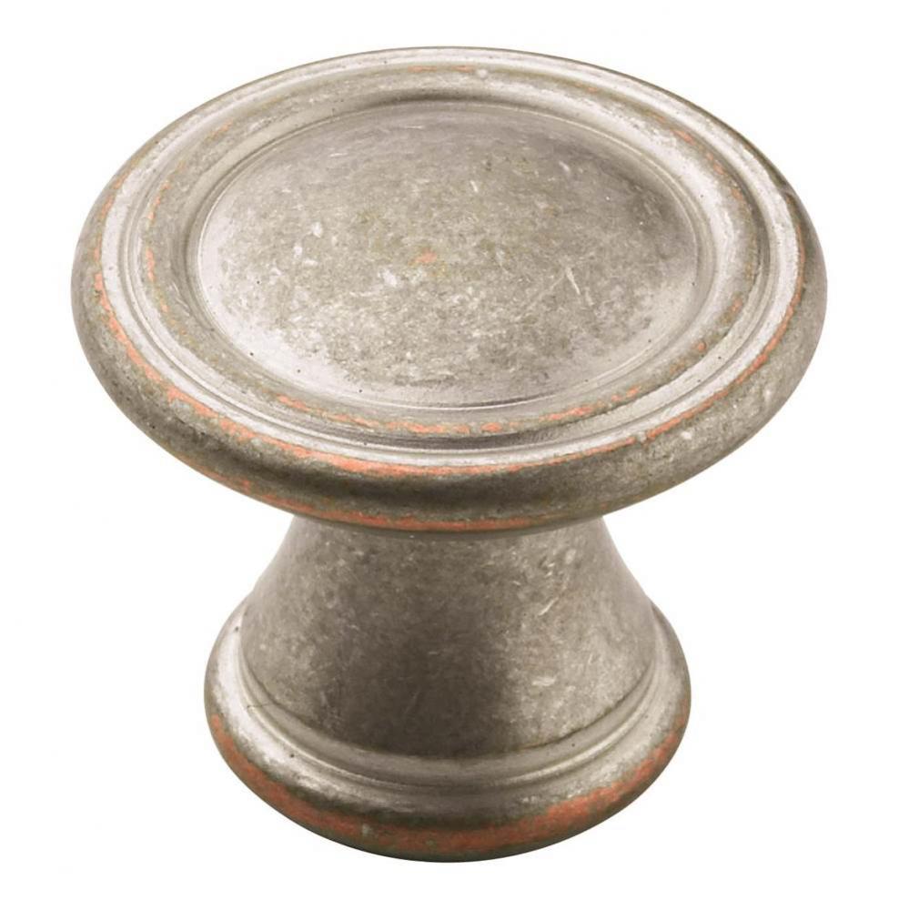 Vasari 1-3/16 in (30 mm) Diameter Weathered Nickel Copper Cabinet Knob