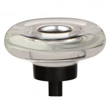 Amerock BP36652CBBR - Glacio 1-3/4 in (44 mm) Diameter Clear/Black Bronze Cabinet Knob