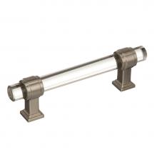 Amerock BP36654CG10 - Glacio 3-3/4 in (96 mm) Center-to-Center Clear/Satin Nickel Cabinet Pull