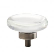 Amerock BP36652CGM - Glacio 1-3/4 in (44 mm) Diameter Clear/Gunmetal Cabinet Knob