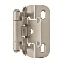 Amerock BPR755014 - 1/2in (13 mm) Overlay Self-Closing, Partial Wrap Nickel Hinge - 2 Pack