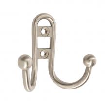 Amerock H55457G10 - Double Prong Satin Nickel Robe Hook