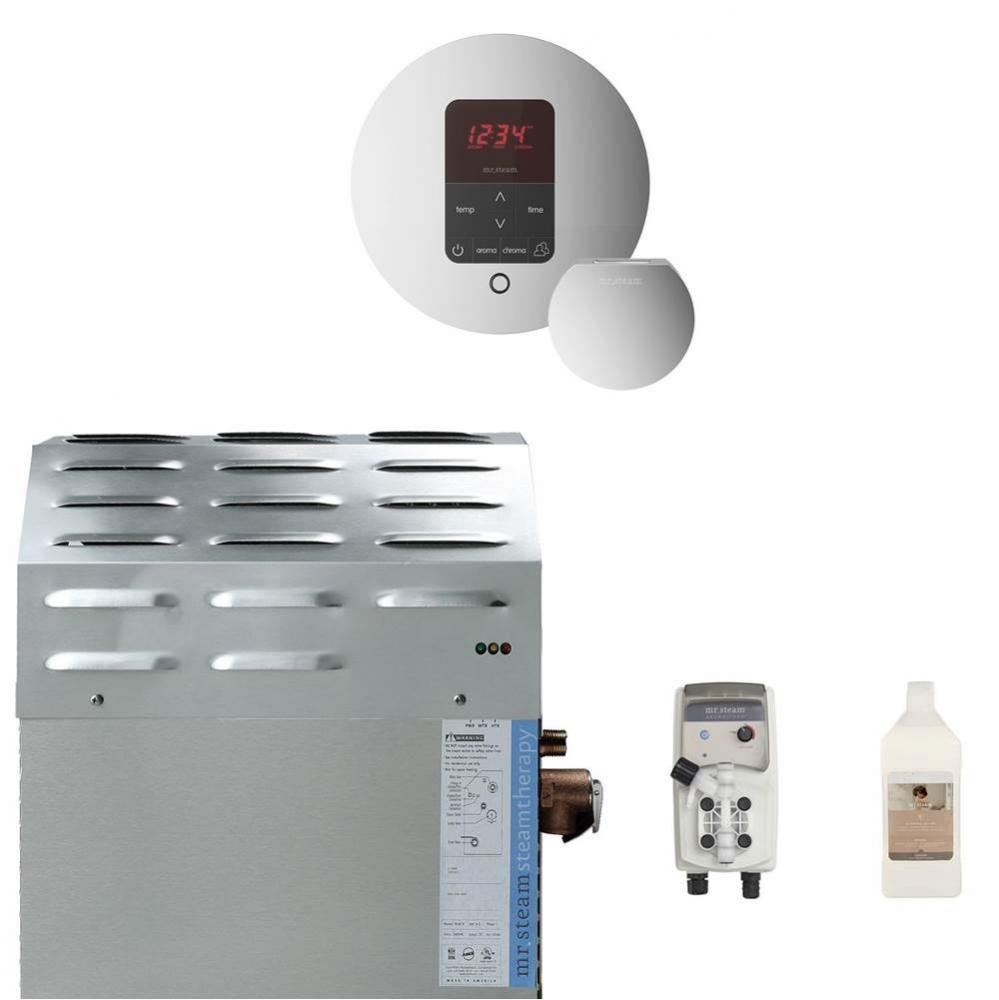 Super (iTempoPlus) 12 kW (12000 W) Steam Shower Generator Package with iTempoPlus Control in Round