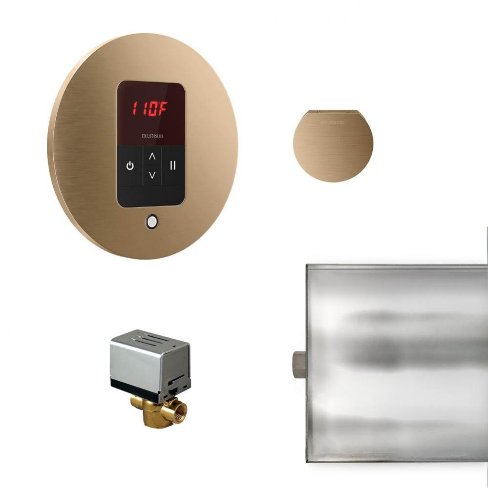 Basic Butler Steam Shower Control Package with iTempo Control and Aroma Designer SteamHead in Roun