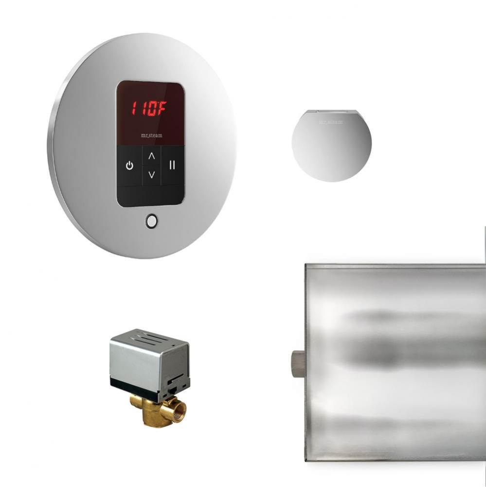 Basic Butler Steam Shower Control Package with iTempo Control and Aroma Designer SteamHead in Roun