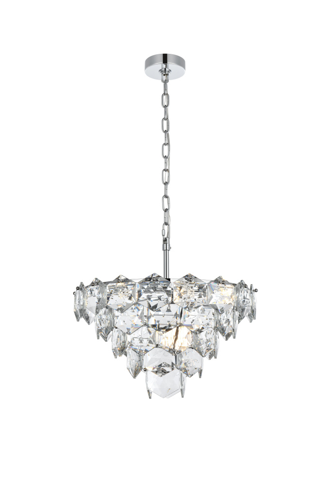 Pendant D20&#34;H12&#34;L8 Chrome