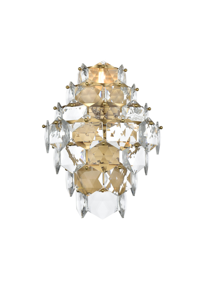 Wall Sconce W13.8&#34;S8&#34;*H18&#34;L4 Satin Gold