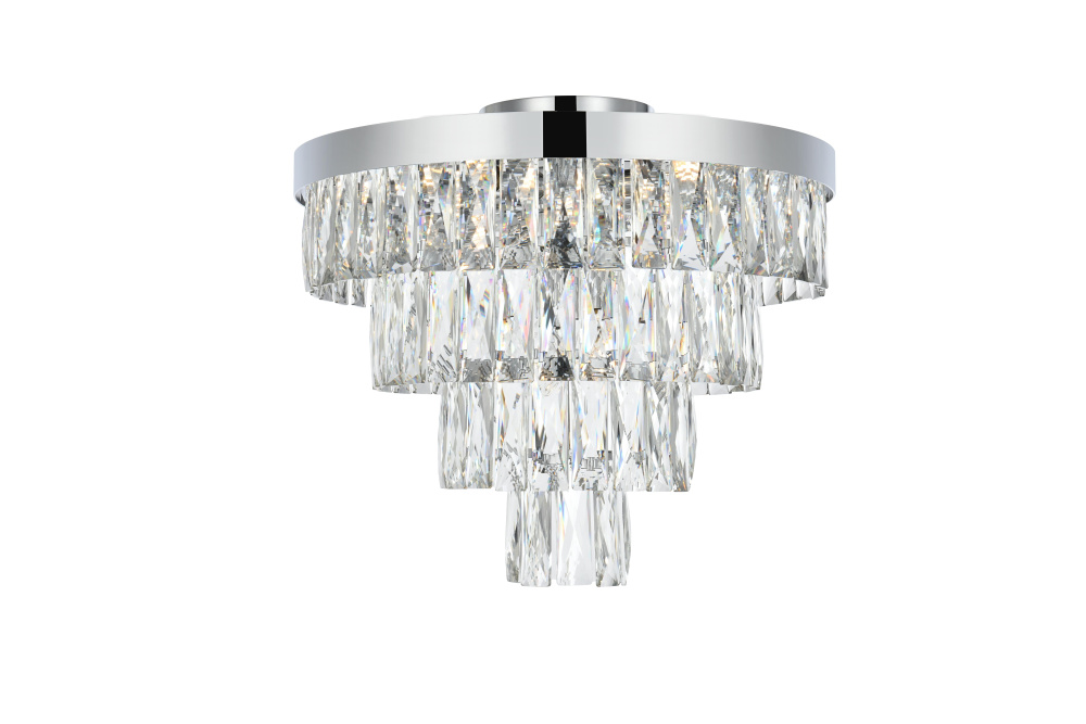 Flush Mount D18&#34;H15.5&#34;L6 Chrome