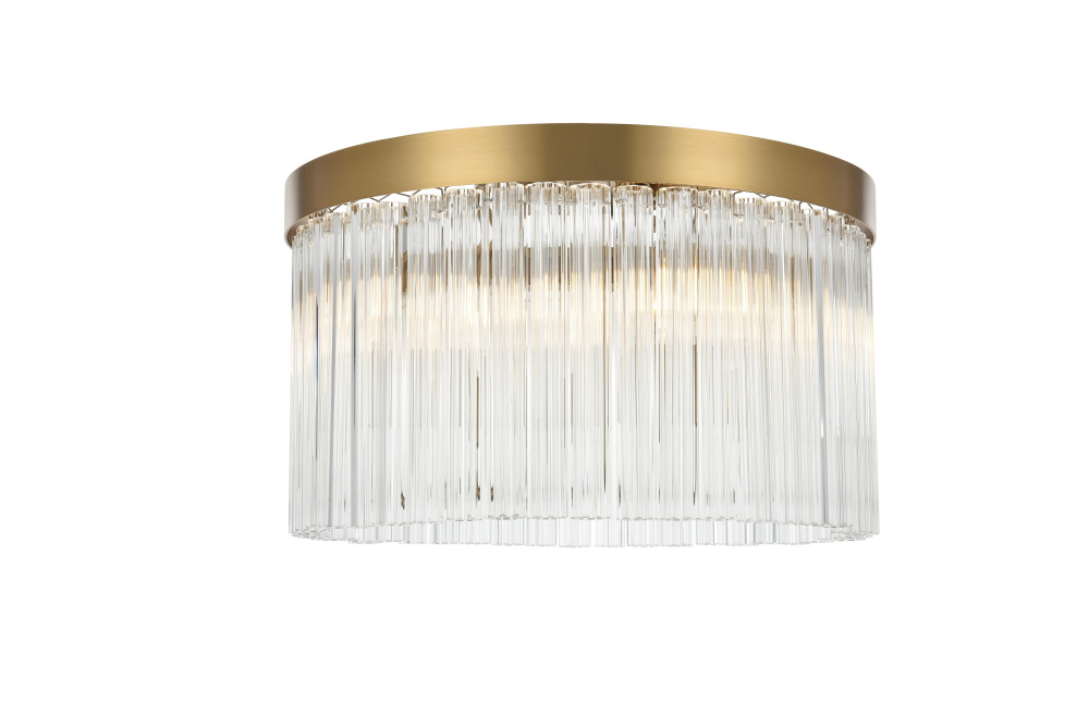 Flush Mount D16&#34;H10&#34;L4 Satin Gold