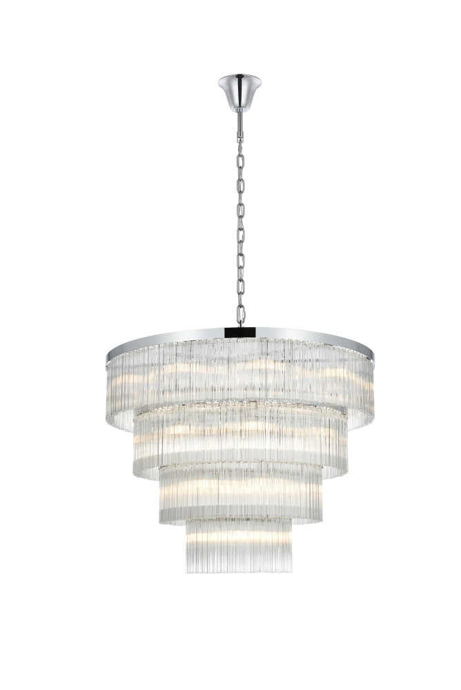 Pendant D40&#34;H31&#34;L28 Chrome
