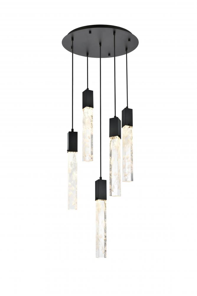 Pendant D20&#34;H24&#34;L5 Chrome