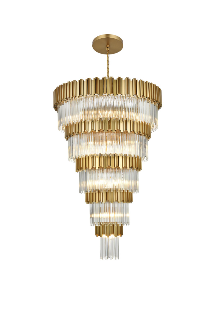 Pendant D48&#34;H79&#34;L45 Satin Gold