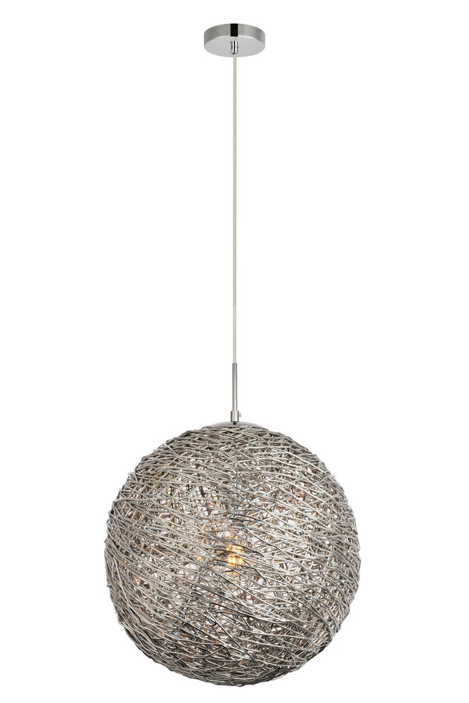 Lilou Collection Pendant D15.7 H16.8 Lt:1 Chrome Finish