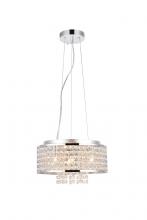 Elegant V2914D12C/RC - Amelie 4 light Chrome Pendant Clear Royal Cut Crystal