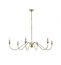 Elegant LD5056D54SG - Rohan 54 Inch Chandelier in Satin Gold