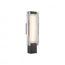 ALORA  WV374118UBCR - Alai 17-in Urban Bronze/Ribbed Glass LED Wall Vanity