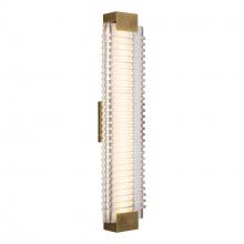 ALORA  WV374225VBCR - Alai 25-in Vintage Brass/Ribbed Glass LED Wall Vanity