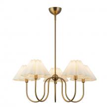 ALORA  CH610530BGFW - Rosemary 31-in Brushed Gold/Folded White Socket Chandelier