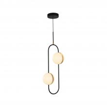 ALORA  PD302002MBBG-UNV - Tagliato 2 Head Matte Black/Brushed Gold LED Pendant