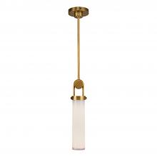ALORA  PD355015VBGO - Wynwood 15-in Vintage Brass/Glossy Opal 1 Light Pendant