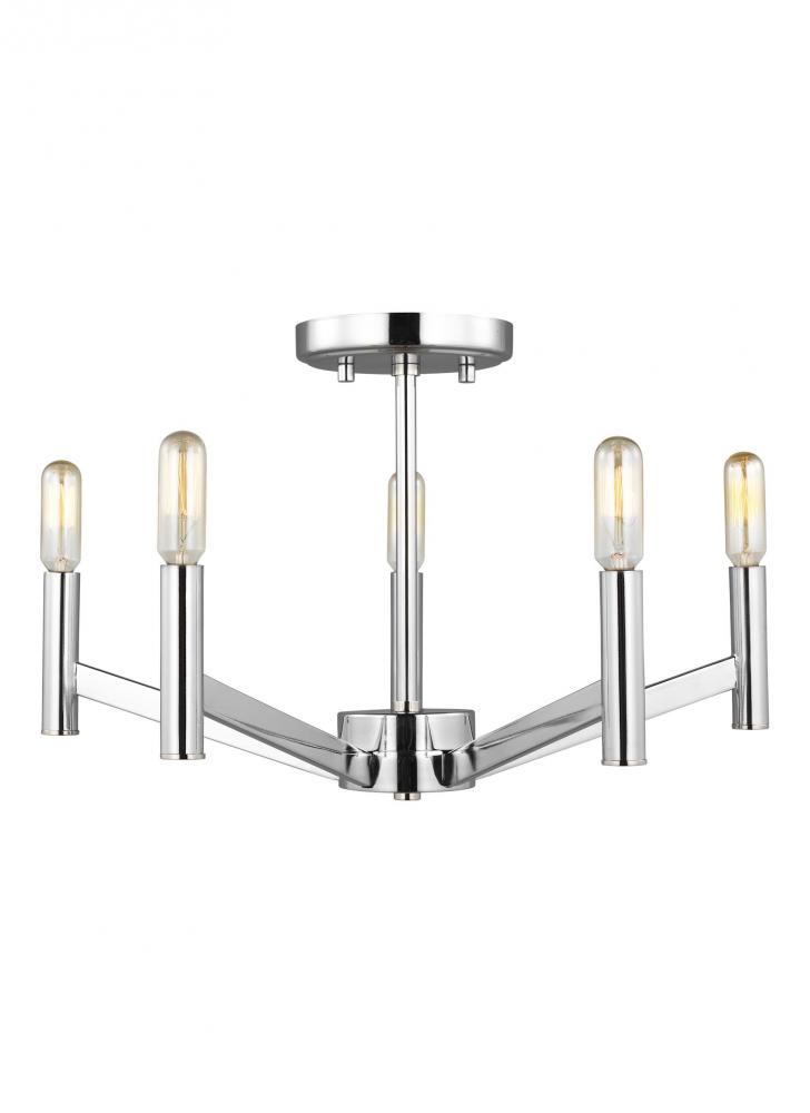 Vector Five Light Semi-Flush Mount