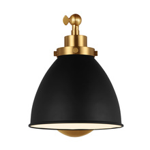 Visual Comfort & Co. Studio Collection CW1131MBKBBS - Wellfleet Single Arm Dome Task Sconce