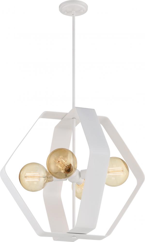 Zen - 1 Light 24&#34; Pendant - White Finish