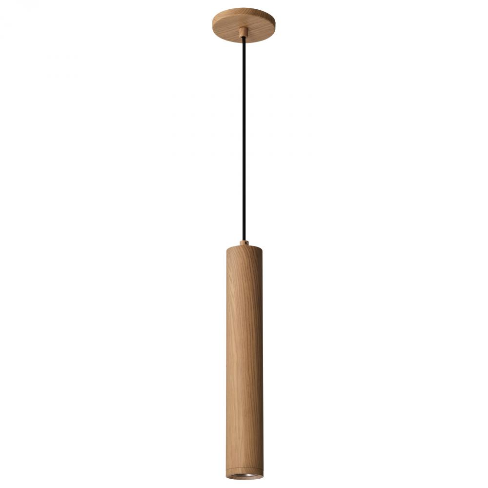 Century; 12 Watt, 16&#34; LED Pendant; Ash Wood Finish