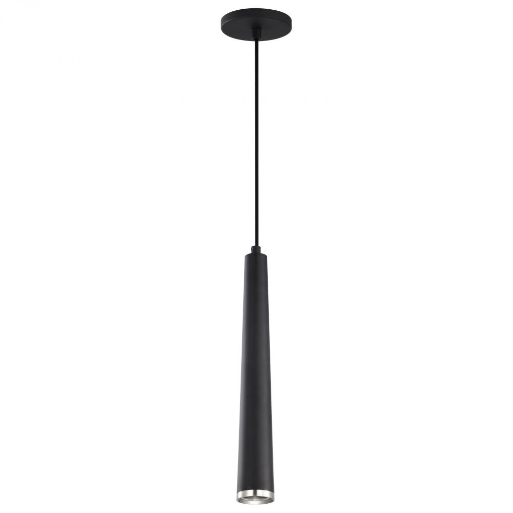 Melrose; 12 Watt; 16&#34;; LED Pendant; Matte Black and Brushed Nickel Finish