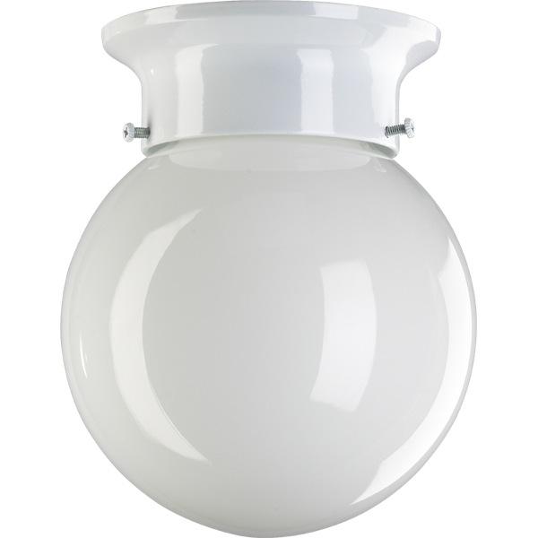 1LT 6&#34; WHITE BALL FXTR-WH