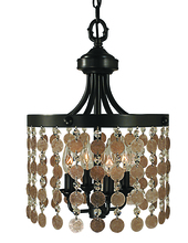 Framburg 2484 AB - 4-Light Antique Brass Naomi Mini Chandelier