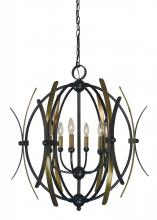 Framburg 5055 MB/AB - 6-Light Monique Dining Chandelier