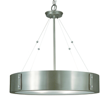 Framburg 5395 SP/PN - 4-Light Satin Pewter/Polished Nickel Oracle Dining Chandelier