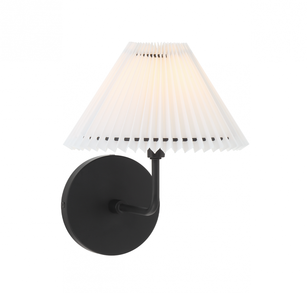 1-Light Wall Sconce in Matte Black