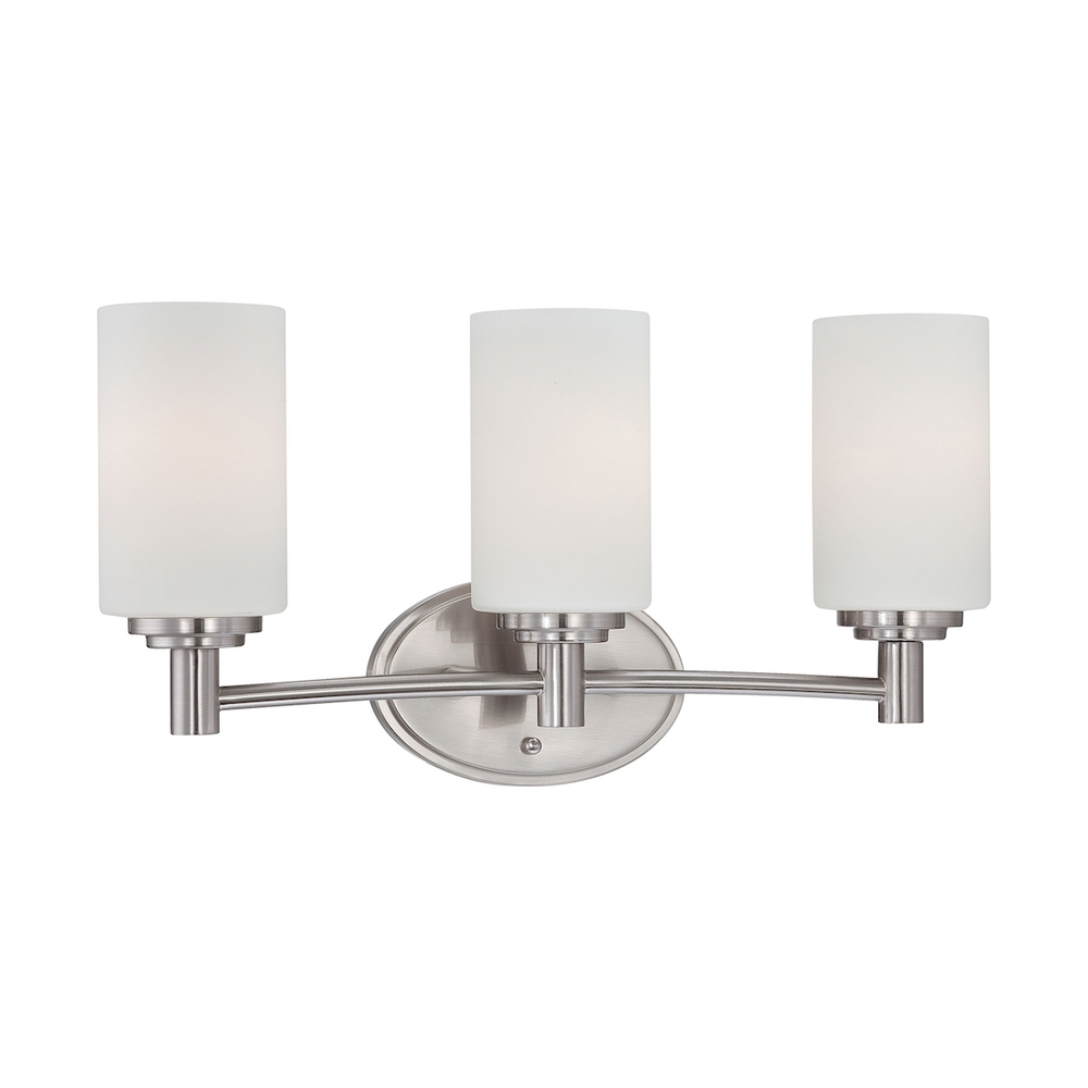 Thomas - Pittman 19&#39;&#39; Wide 3-Light Vanity Light - Brushed Nickel