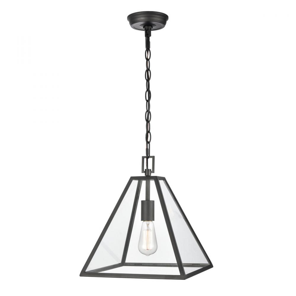 Tangent 12&#39;&#39; Wide 1-Light Pendant - Matte black