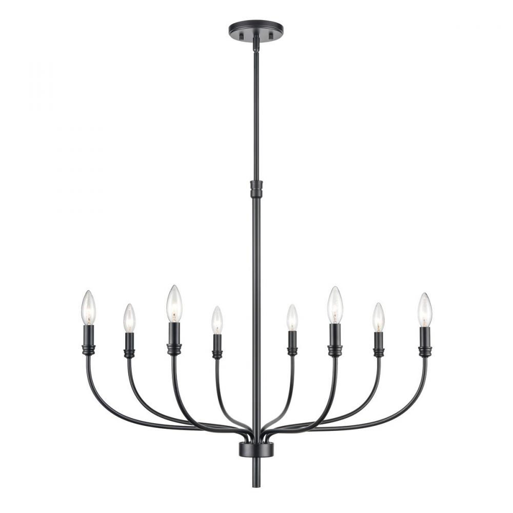 Newland 34&#39;&#39; Wide 8-Light Chandelier - Matte Black