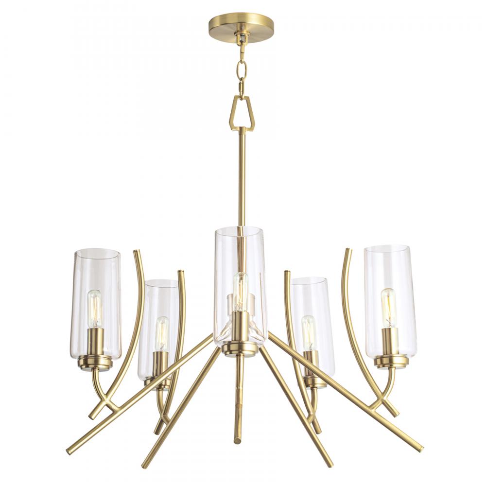 Tulip 23.25&#39;&#39; Wide 5-Light Chandelier - Satin Brass