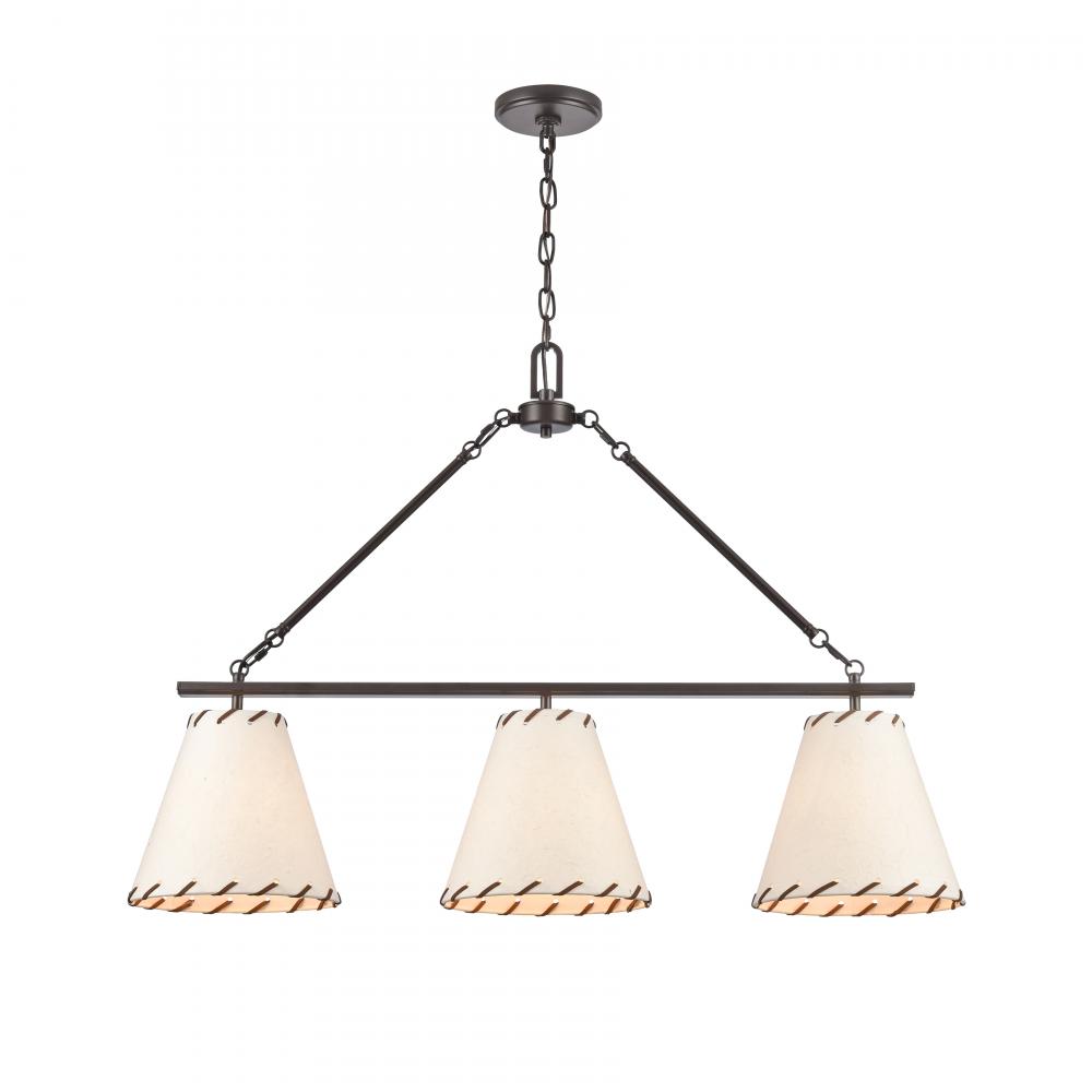 Marion 36&#39;&#39; Wide 3-Light Chandelier - Oil Rubbed Bronze