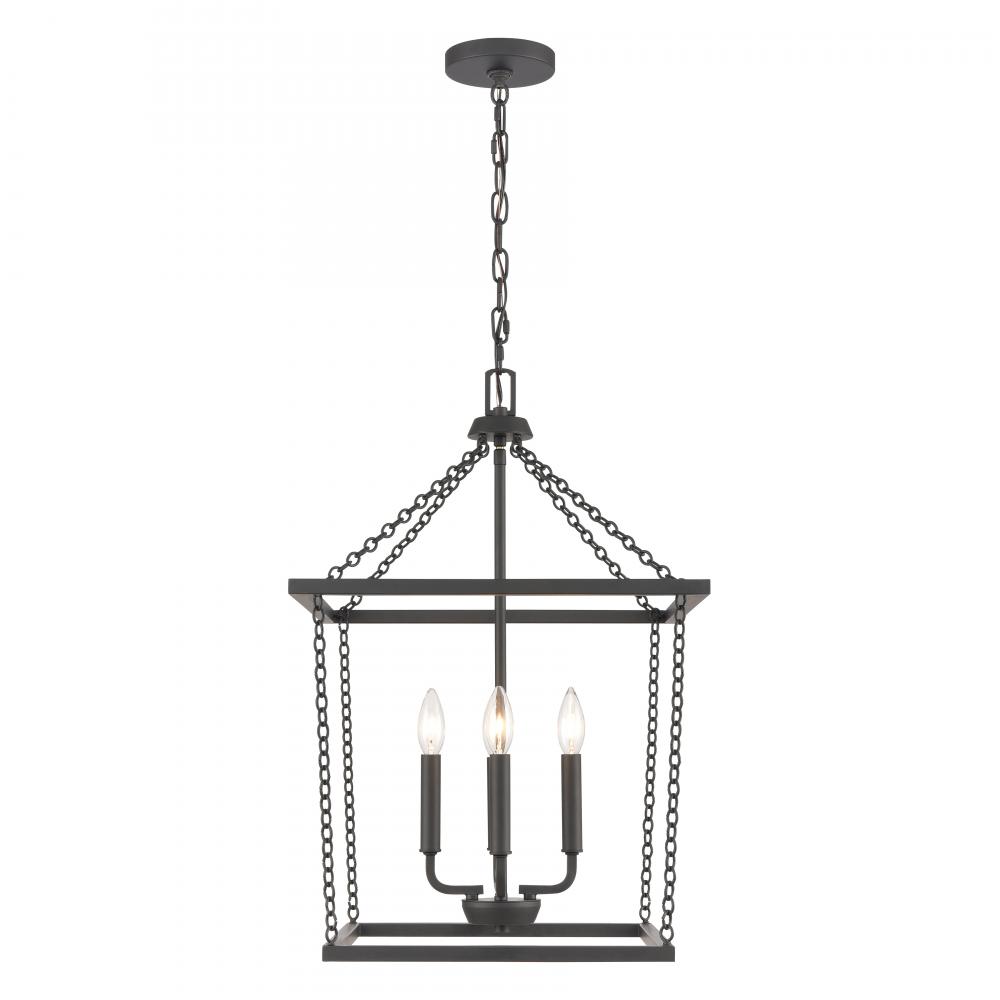 Emmett 17&#39;&#39; Wide 4-Light Pendant - Matte Black